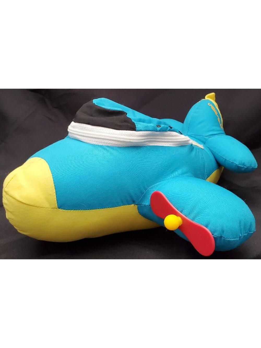 Vintage Dakin GARFIELD cat PLANE fabric stuffed plush airplane zipper top 1989